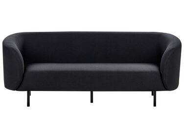 Sofa 3 Seater LOEN Fabric Black