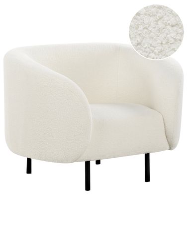 Armchair LOEN Boucle White