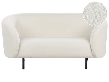 Sofa 2 Seater LOEN Boucle White