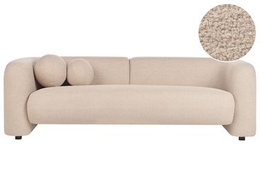 Sofa 3 Seater LEIREN Boucle Beige