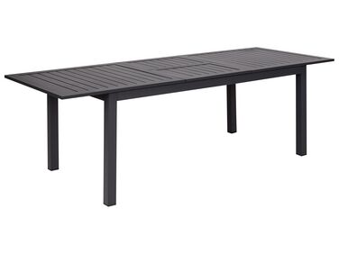 Extending Garden Dining Table SKALOMA 180/240 cm 90 cm Metal Dark Grey