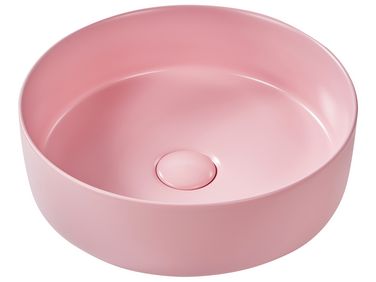 Countertop Basin GUDAR ⌀ 370 mm Ceramic Pink
