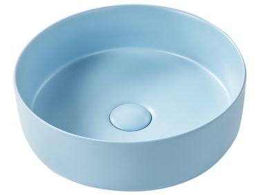 Countertop Basin GUDAR ⌀ 370 mm Ceramic Blue