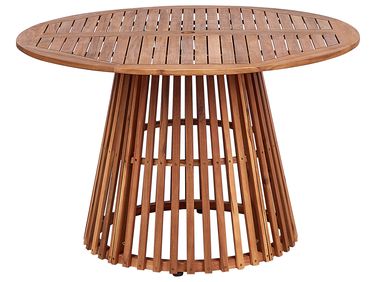 Garden Dining Table AGELLO 120 cm 120 cm Acacia Wood Brown
