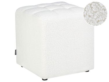 Pouffe KANSAS Boucle White
