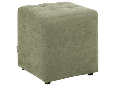 Pouffe KANSAS Fabric Green