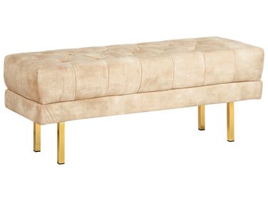 Banc rembourré ROSEVILLE Velours Beige