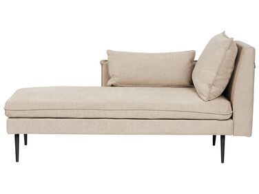 Rechtszijdige chaise longue YERRES Stof Beige