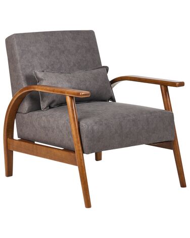 Fauteuil SKARA Cuir PU Marron foncé