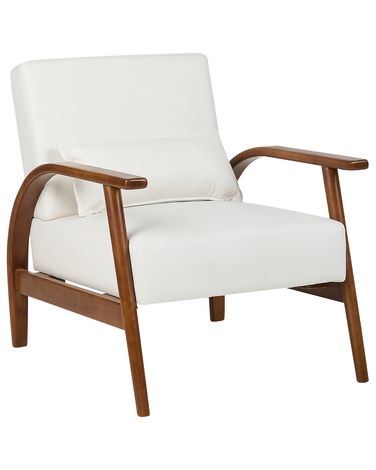 Fauteuil SKARA Cuir PU Blanc cassé