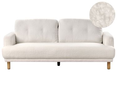 Sofa 3 Seater TUVE Boucle White