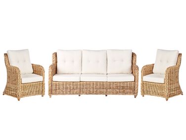 Garden Sofa Set 5 Seater ALESSANO Rattan Natural