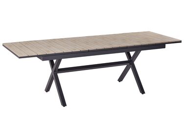 Uitschuifbare tuintafel FANES 184/242 cm 90 cm Metaal Grafietgrijs