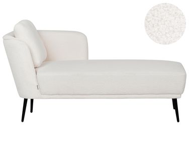 Linkszijdige chaise longue ARTHEZE Bouclé Gebroken wit