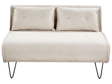Sofa Bed 2 Seater VESTFOLD Fabric Light Beige