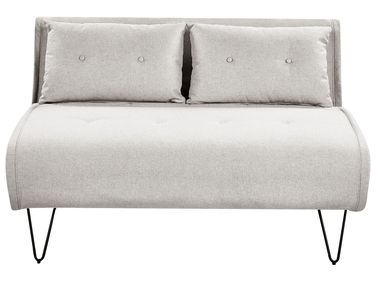Sofa Bed 2 Seater VESTFOLD Fabric Light Grey