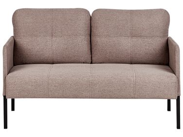 Sofa 2 Seater LAHTI Fabric Light Brown
