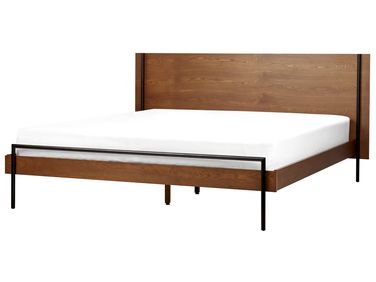 Bed LIBERMONT 180 x 200 cm Donker essenhout
