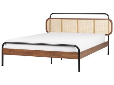 Bed Rotan BOUSSICOURT 180 x 200 cm Donkerbruin