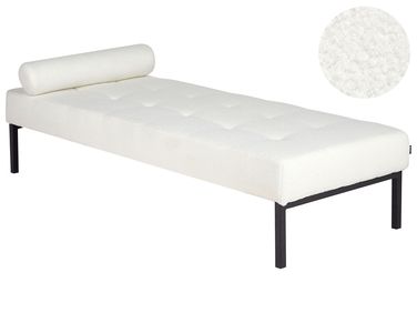 Chaise longue CHINON Bouclé Wit