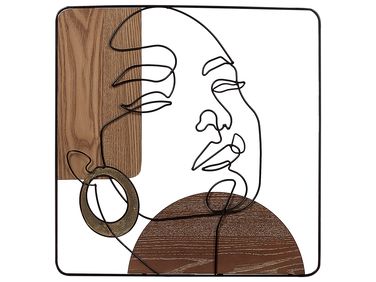 Décoration murale CALIFORNIUM Métal 50 cm Marron