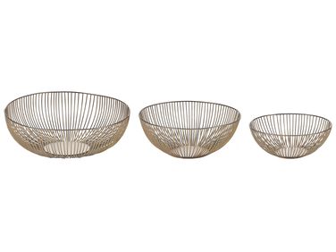 Set van 3 decoratieve schalen GARUT Metaal Goud
