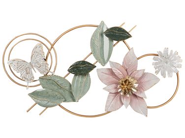 Décoration murale Fleur THORIUM Métal 44 cm Multicolore