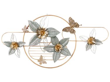 Décoration murale Fleur TANTALUM Métal 59 cm Doré