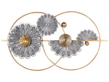 Décoration murale Fleur PROMETHIUM Métal 51 cm Doré