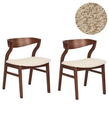 Set van 2 eetkamerstoelen MAROA Hout Lichtbeige