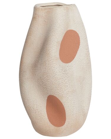 Bloemenvaas BATOIDEA Steengoed 25 cm Lichtbeige