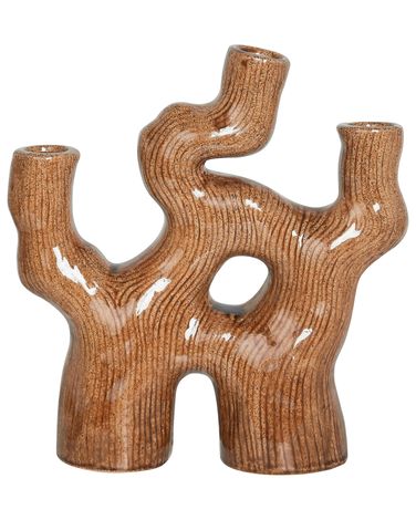 Bloemenvaas BARBUS Steengoed 31 cm Bruin
