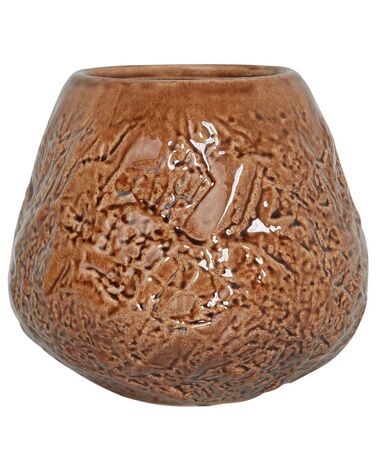 Bloemenvaas BETTA Steengoed 22 cm Bruin