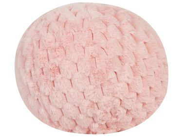 Coussin ROSEA Fourrure synthétique 30 x 30 cm Rose Unicolore