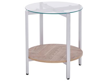 Bijzettafel LOVELL Veiligheidsglas Zilver