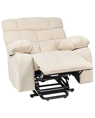 Elektrische relaxfauteuil ARES inclusief voetensteun Stof Lichtbeige