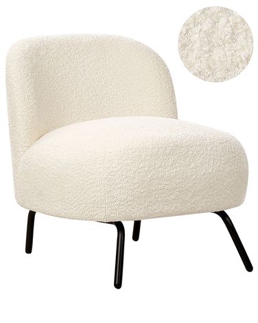 Fauteuil KUMLA Bouclé Gebroken wit