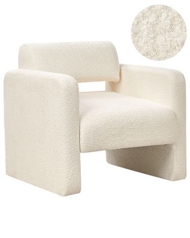 Armchair HALLSBERG Boucle Off-White