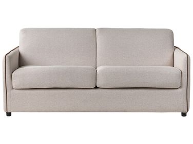 Canapé-lit 2 places ISHOJ Tissu Beige clair