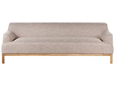 Sofa 3 Seater SOSJO Fabric Light Brown