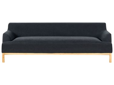 Sofa 3 Seater SOSJO Fabric Black