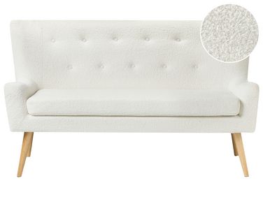 Dining Bench 2 Seater SKIBBY Boucle Off-White