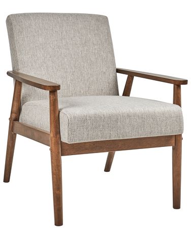 Fauteuil ESRUM Tissu Marron foncé/gris