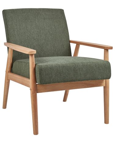 Fauteuil ESRUM Tissu Marron clair/vert
