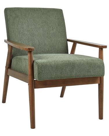 Fauteuil ESRUM Tissu Marron foncé/vert