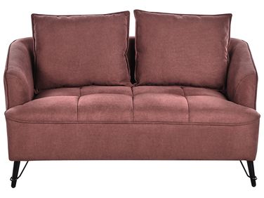 Sofa 2 Seater HOBRO Fabric Burgundy