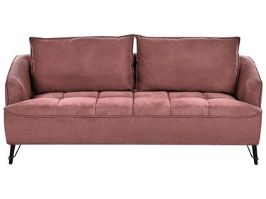 Sofa 3 Seater HOBRO Fabric Burgundy