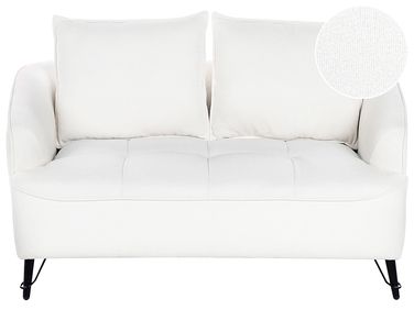 Sofa 2 Seater HOBRO Boucle White