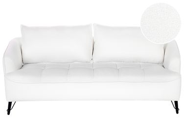 Sofa 3 Seater HOBRO Boucle White