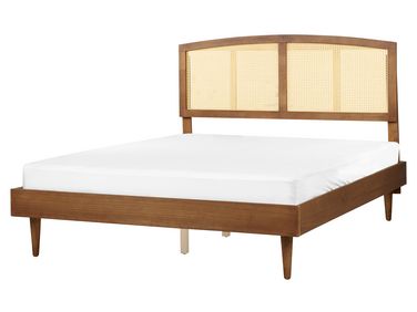 Bed Rotan VARZY 160 x 200 cm Bruin